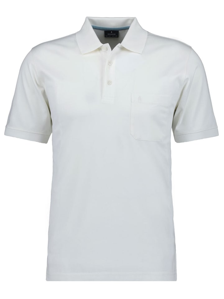 Poloshirt mit Brusttasche in Ecru