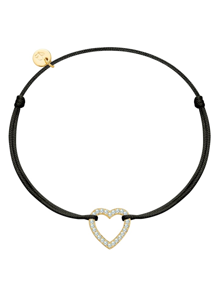Armband Herz aus Sterling Silber mit Zirkonia in gelbgold