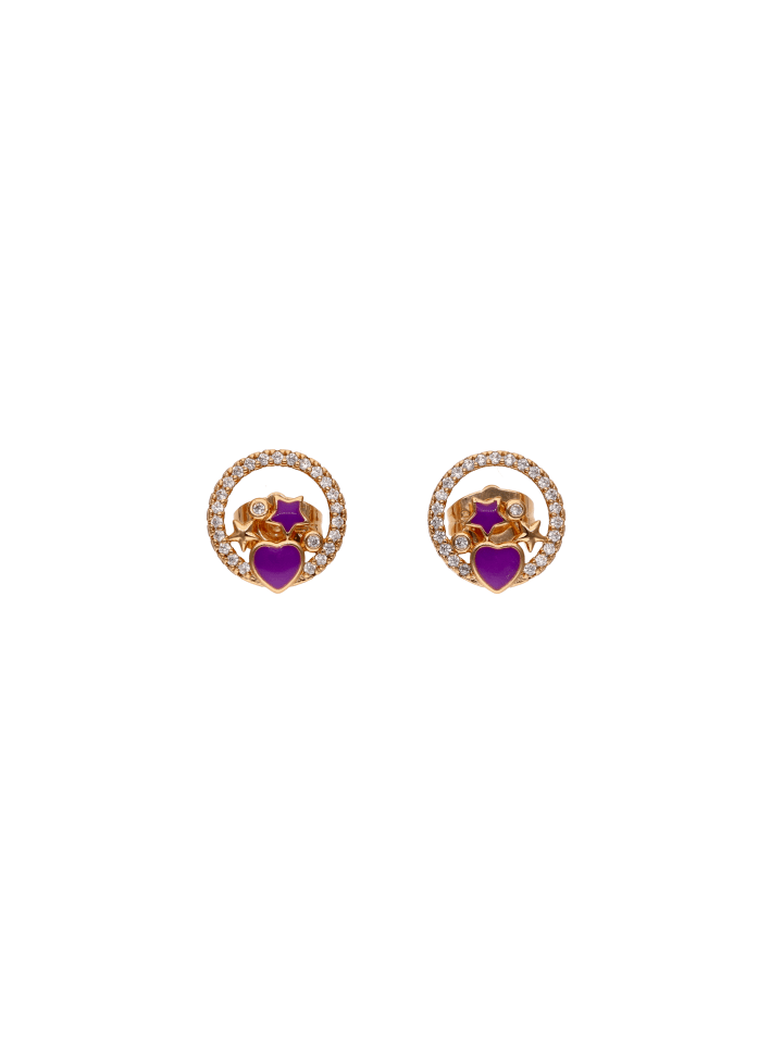 Women Earrings in Violet