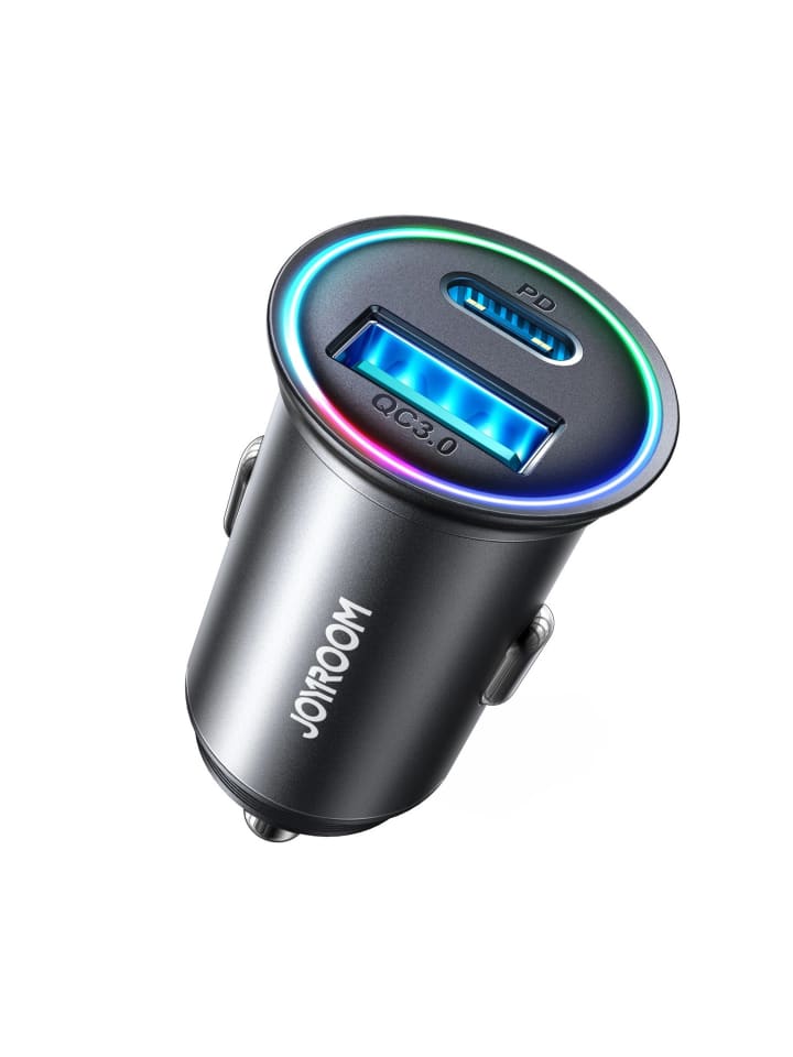 Zigarettenanzünder-Ladegerät Joyroom JR-CCN04 60W USB-A USB-C in Schwarz