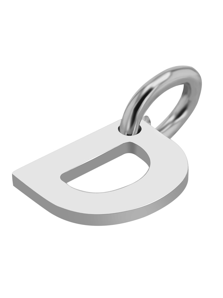 Unisex Anhänger – Buchstabe N Buchstabenanhänger aus 925 Silber in silber