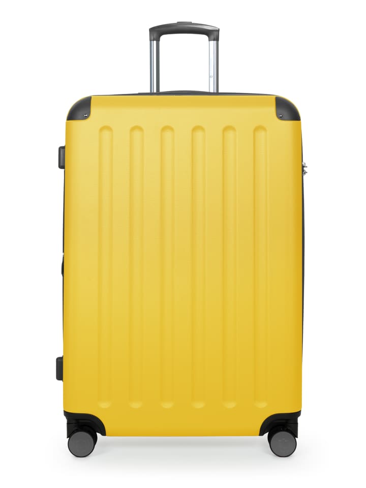 Spree - Großer Reisekoffer Aufgabegepäck Koffer 75cm, TSA, 119 L in Gelb