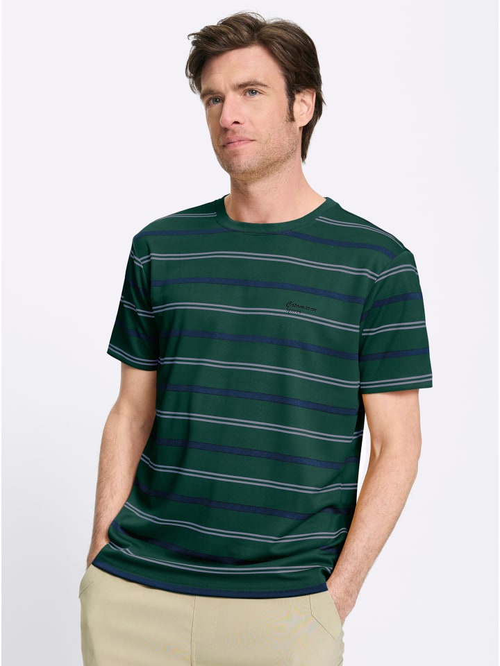 Funktions-Shirt in moos-gestreift