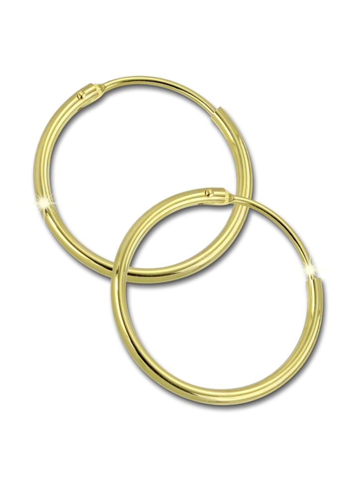 Echtgold, 333er Gelbgold Damen Creolen Simply Ohrring ca. 25mm
