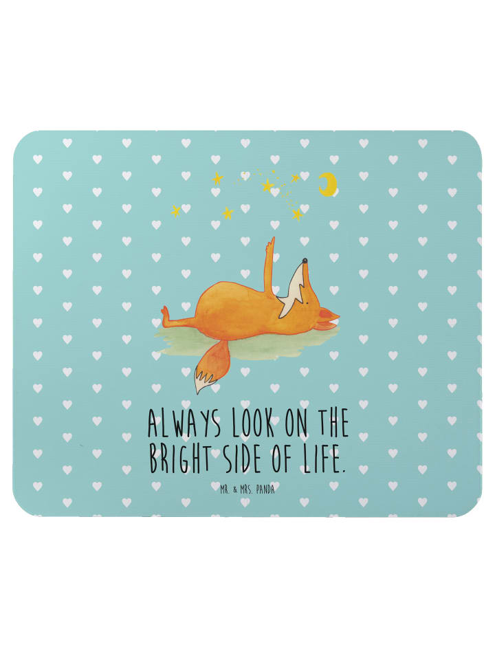 Mousepad Fuchs Sterne mit Spruch in Türkis Pastell