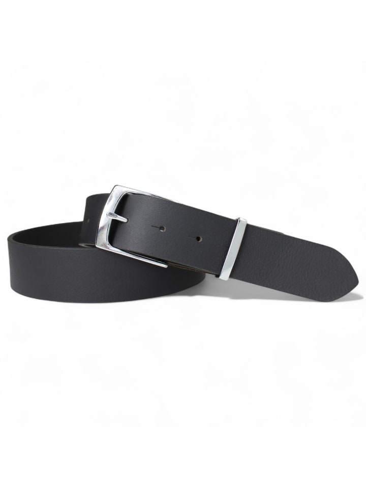 Herrengürtel Leder in Schwarz