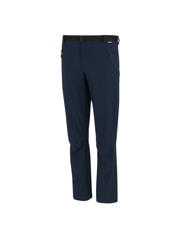 Xert Stretch Outdoorhose mit Gürtel in blau