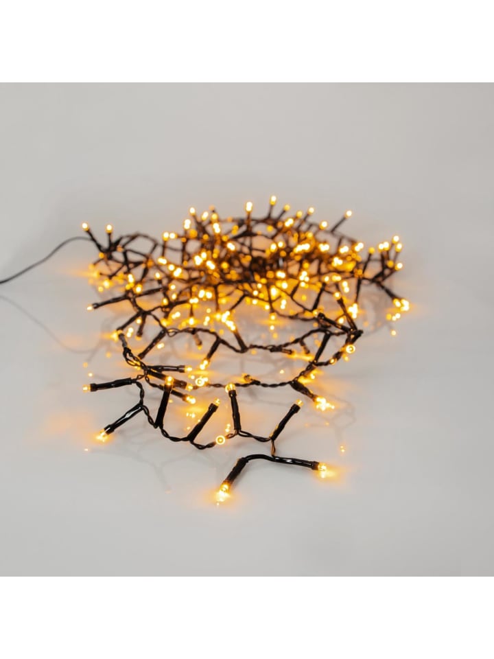 Lichterkette 1200 bernstein LED 24m in schwarz