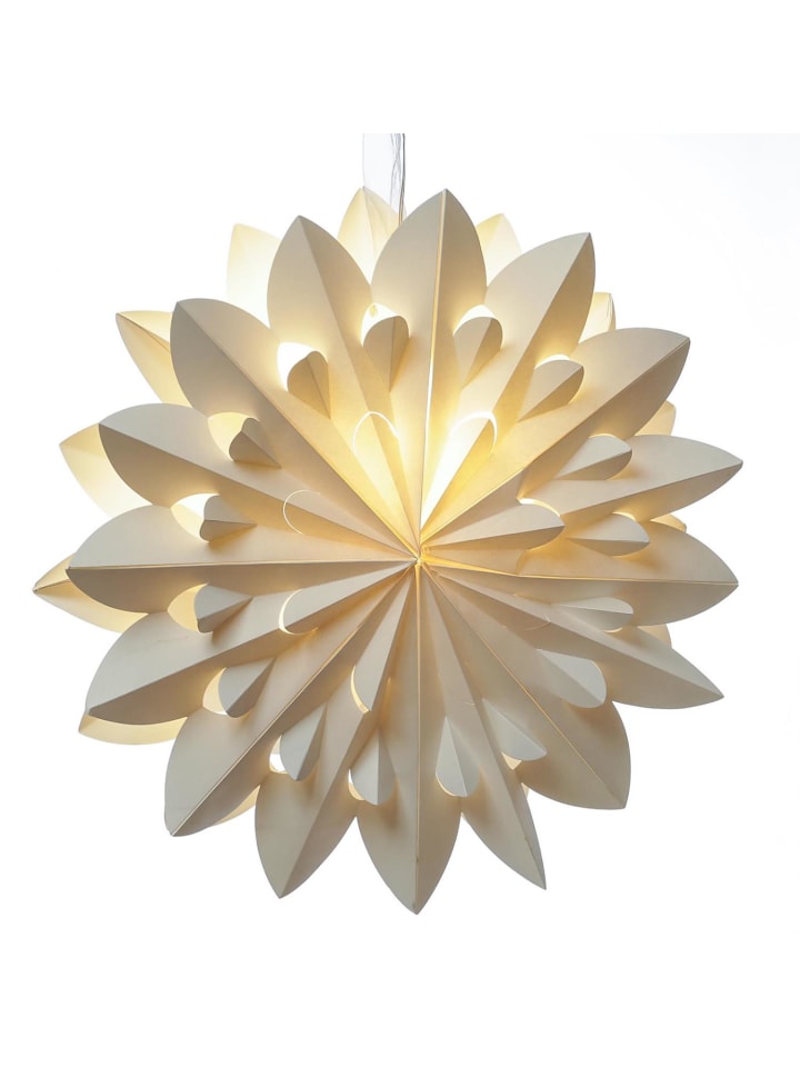 LED Papierstern Weihnachtsstern beleuchtet D: 60cm in weiß