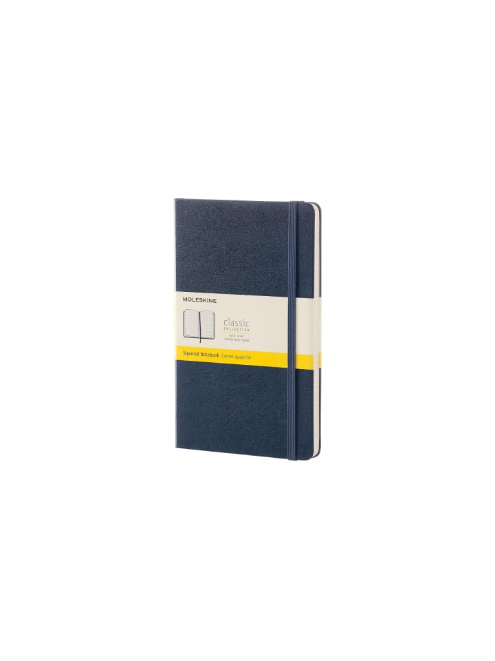 Notizbuch mit festem Einband, 70g-Papier Kariert "Classic" in Saphir