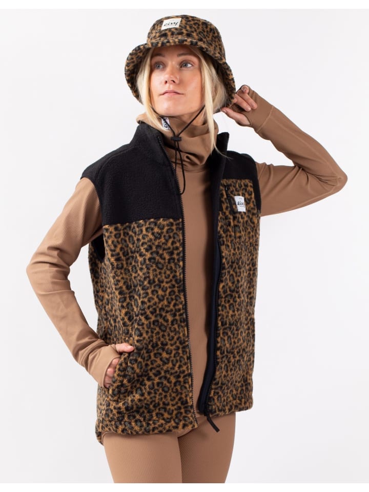 Weste Lumberjackie Sherpa Vest in Leopard