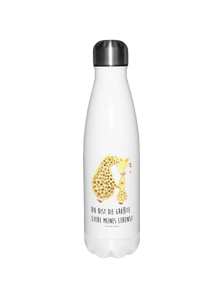 Thermos Giraffe Kind mit Spruch in Weiß