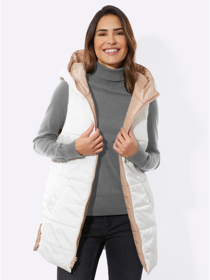 Wendeweste in beige-ecru