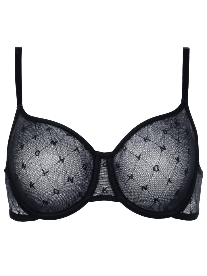 Bra Monogramm Mesh in schwarz