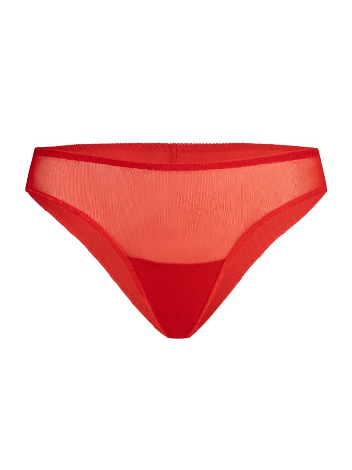 Brasilianische Slips aus Mesh Tati in rot