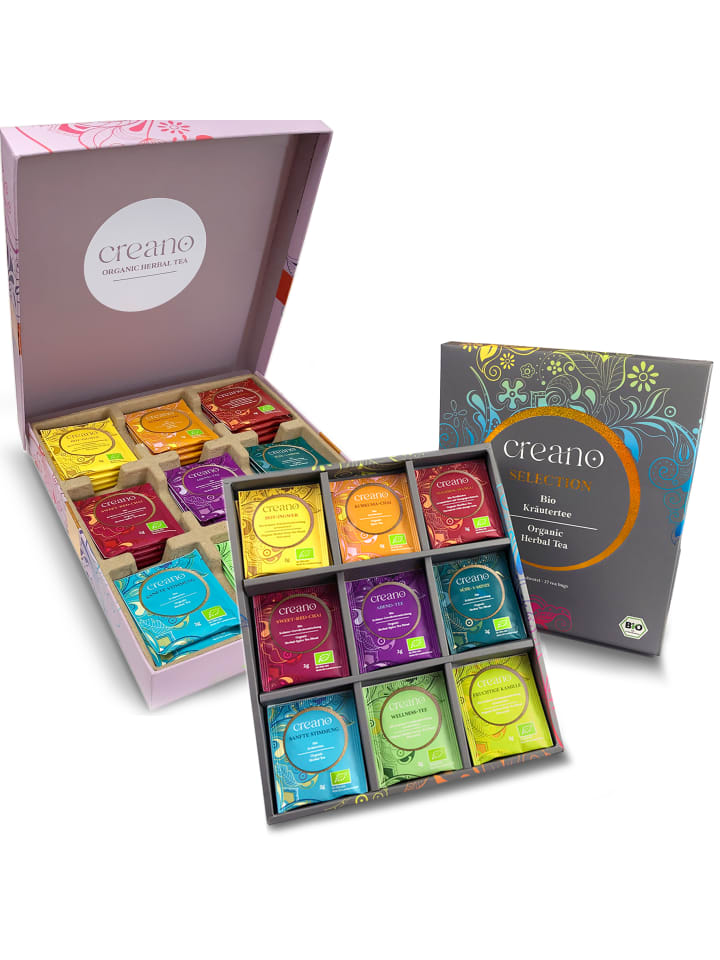 Set 45er + 27er BIO GESCHENK-BOX "Kräuter-Früchte -TEE" Teebeutel in 9 Sorten