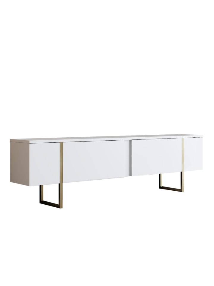 TV Möbel LUXE in Weiß - (W)180 x (H)50 x (L)30 cm