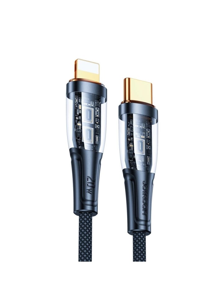 USB-C/ Lightning 20 W 1,2m Kabel mit Smart Switch schwarz