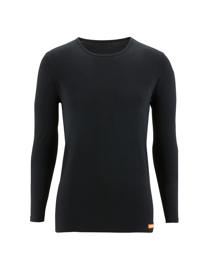 Unterhemd / Shirt Langarm WARM UP in Schwarz