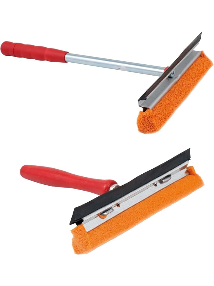 Novaliv Scheibenabzieher Auto 21 cm Holzgriff 16 cm + Metall-Kunststof in Rot