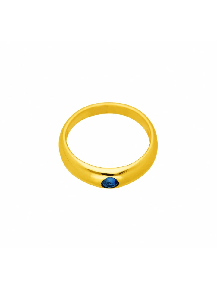 Damen 333 Gold Anhänger Taufring mit Safir Ø 11,2 mm in blau