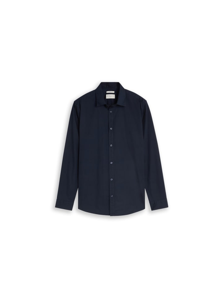 Langarmhemd in sky captain blue