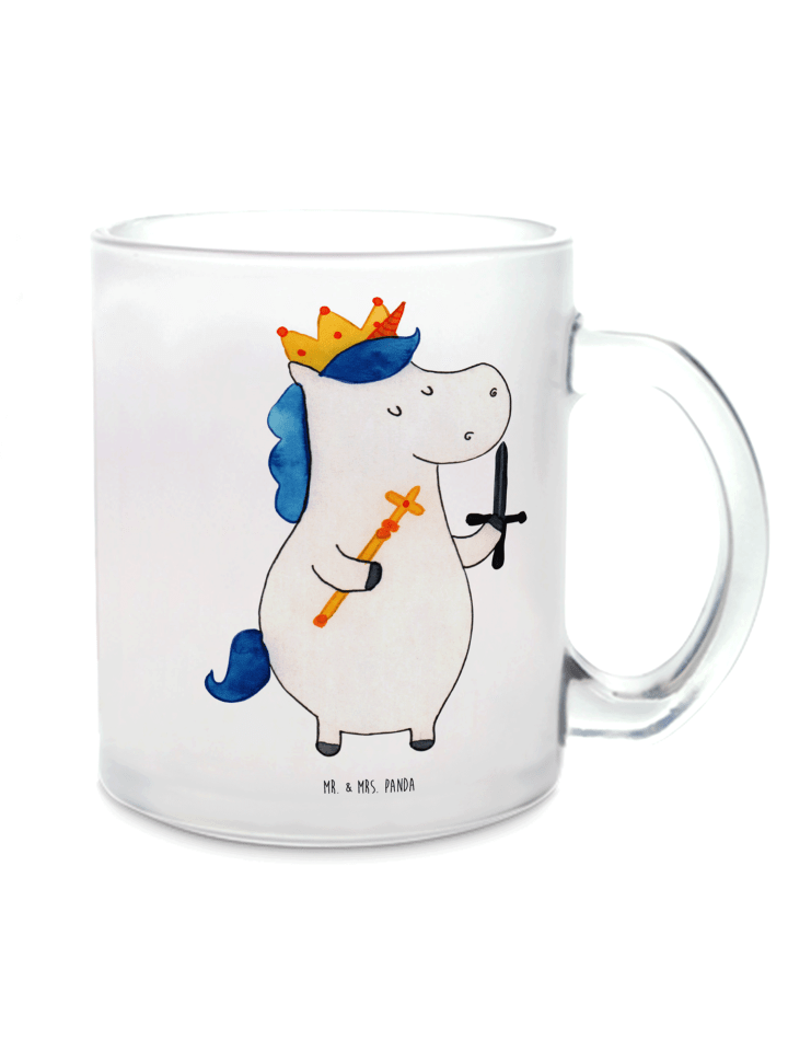 Teebecher Einhorn König mit Schwert ohne Spruch in Transparent