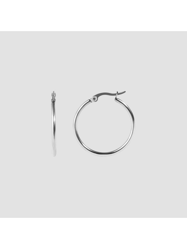 Damen Ohrringe – Creole aus Edelstahl in silber