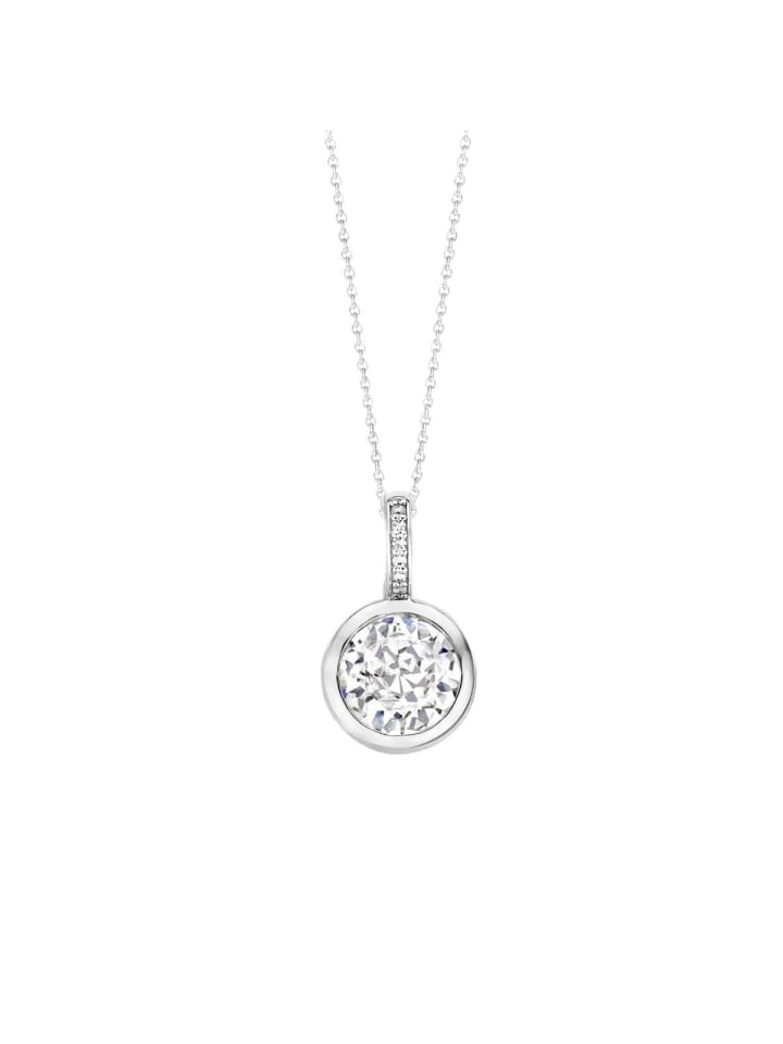 Kette "mit Anhänger und Zirkonia" in Silber