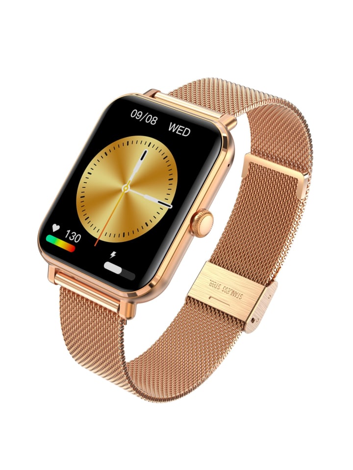 Smartwatch Anruf & SMS Touch Display AMOLED 1,78" in Schwarz