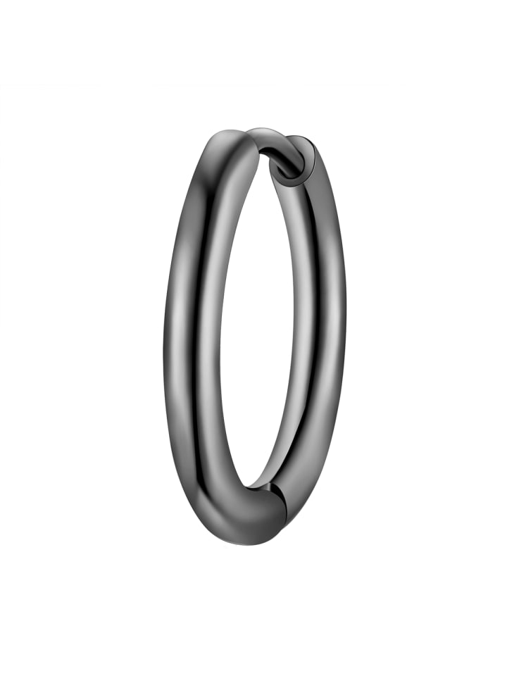 Creolen aus Edelstahl in gunmetal