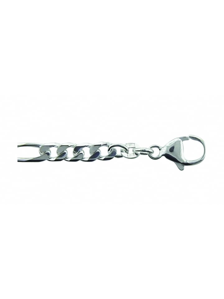 Damen 925 Silber Figaro Halskette 45 cm Ø 4,4 mm in silber