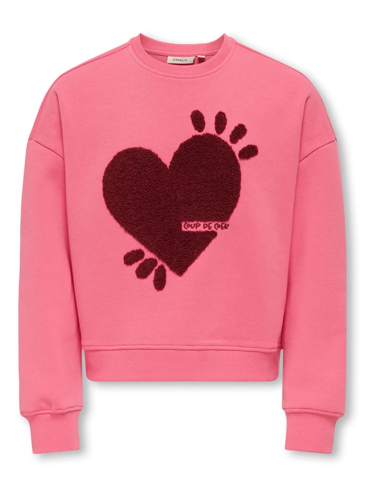 Sweatshirt KOGTAMMIE LIFE L/S PRINT O-NECK SWT in pink lemonade