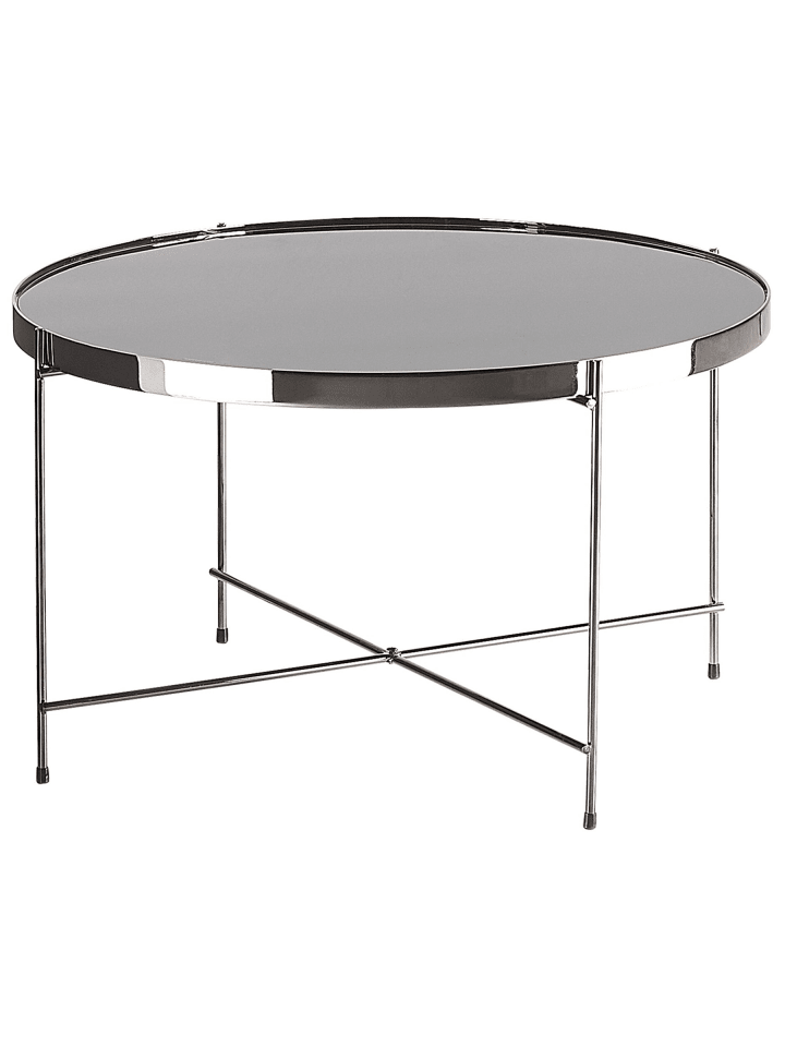 Couchtisch LUCEA in Schwarz/Silber - (W) 63 x (H) 38 x (L) 63 cm