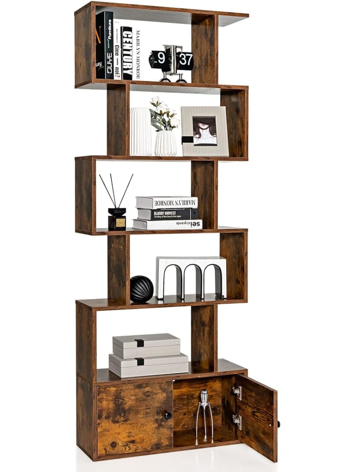 Bücherregal mit 5 Ebenen in Braun