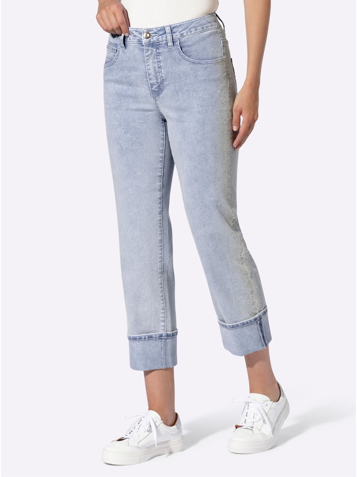 Jeans in blue-bleached