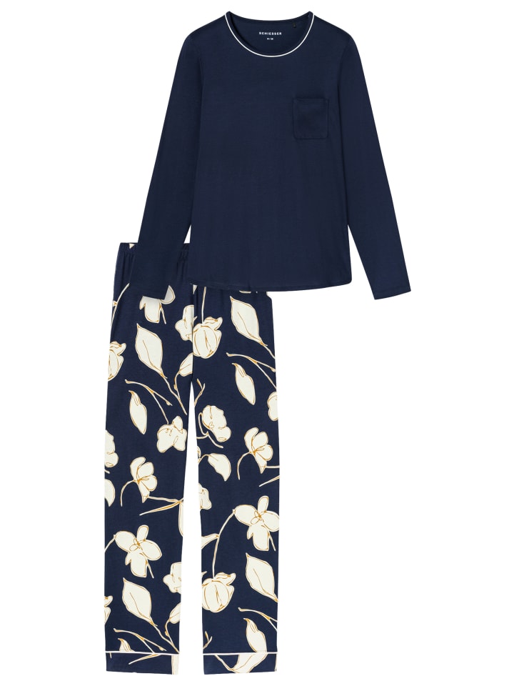Schlafanzug Comfort Nightwear in Deep sea blue