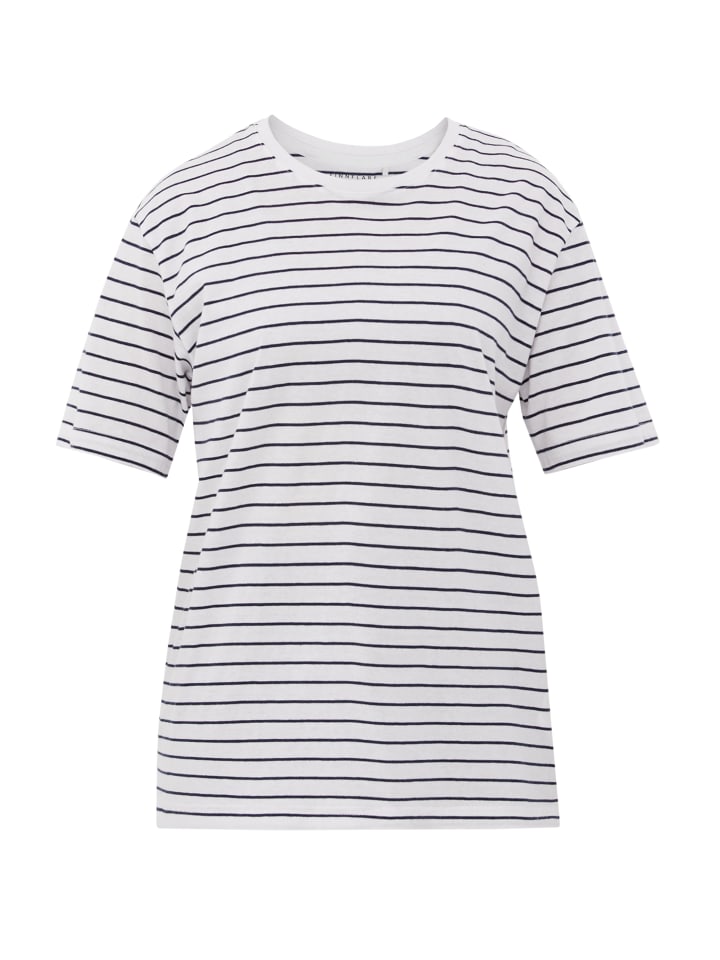 T-Shirt Streifen in white