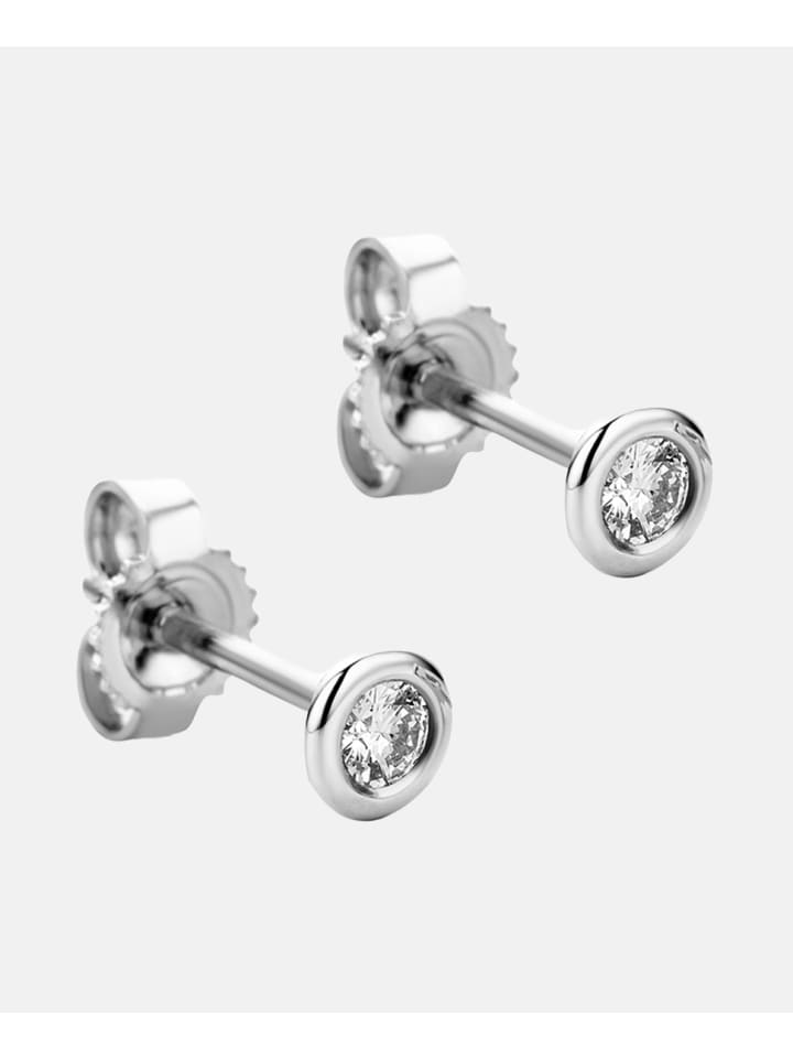 Ohrringe aus 333 Weißgold mit Diamant