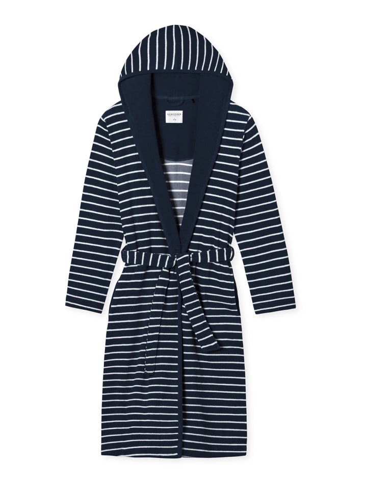 Bademantel Feather Terry in navy