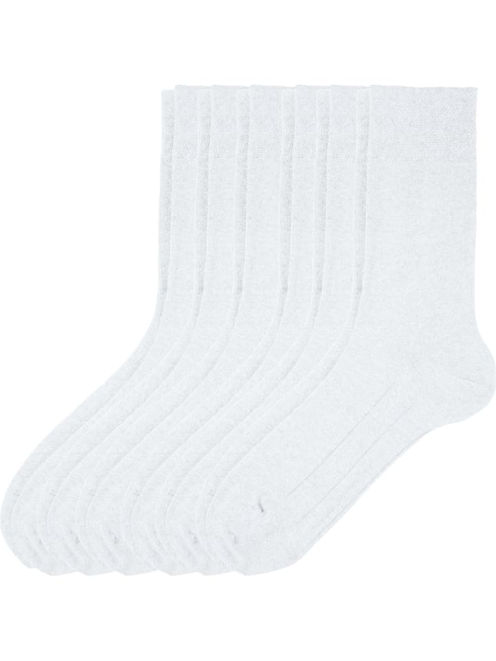 Baumwolle Unisex-Socken 6 Paar in weiß