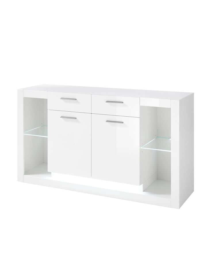 Sideboard Meran weiß Hochglanz 150 / 43 / 83cm