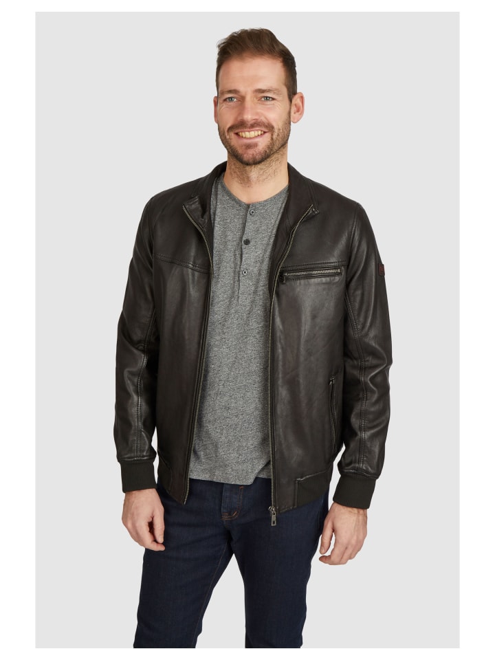 Lederjacke BULEONARDO in Schwarz