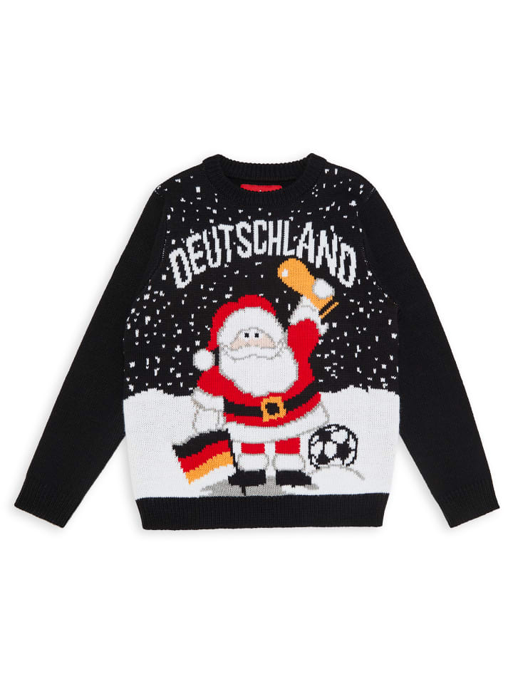 Weihnachtspullover THB Xmas Jumper Germany in Black