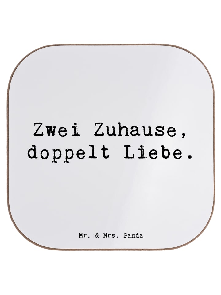 Tassenuntersetzer Spruch Trennung von den Elter... in Weiß