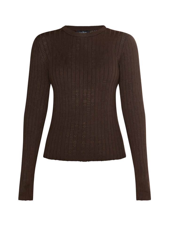 Damen Strickpullover in Dunkelbraun