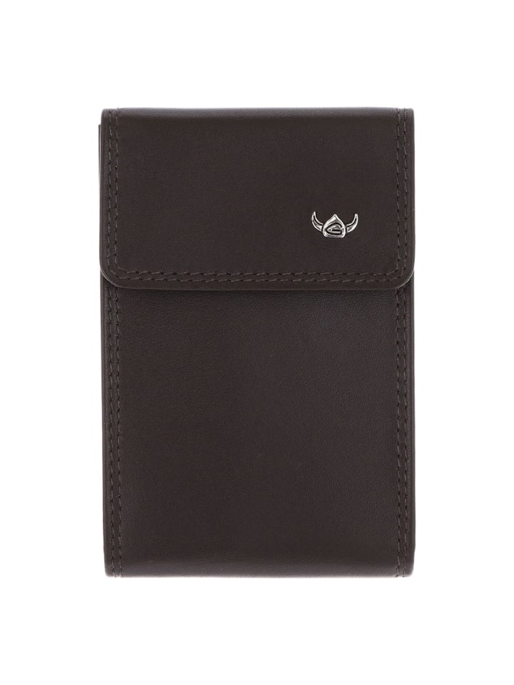 Polo RFID Kreditkartenetui Leder 12 cm dunkelbraun