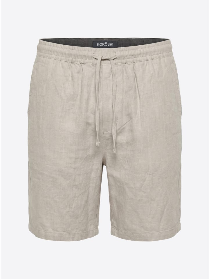 Herren leinen jogging shorts in grau