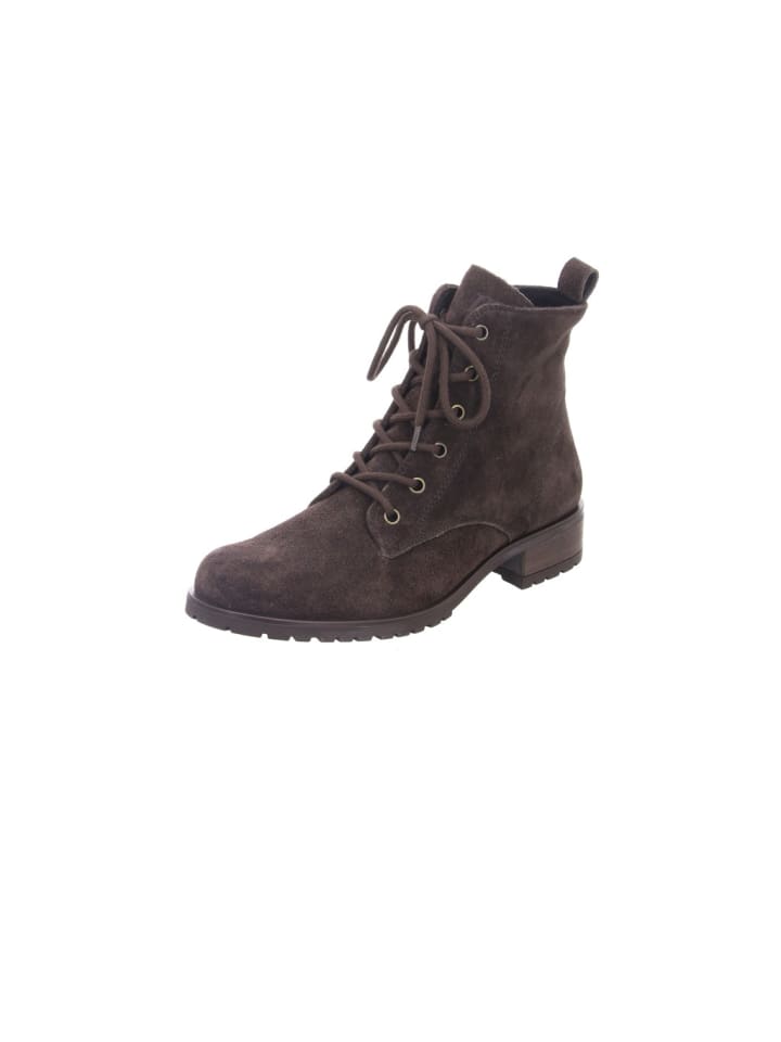 Schnür-Stiefeletten in Braun
