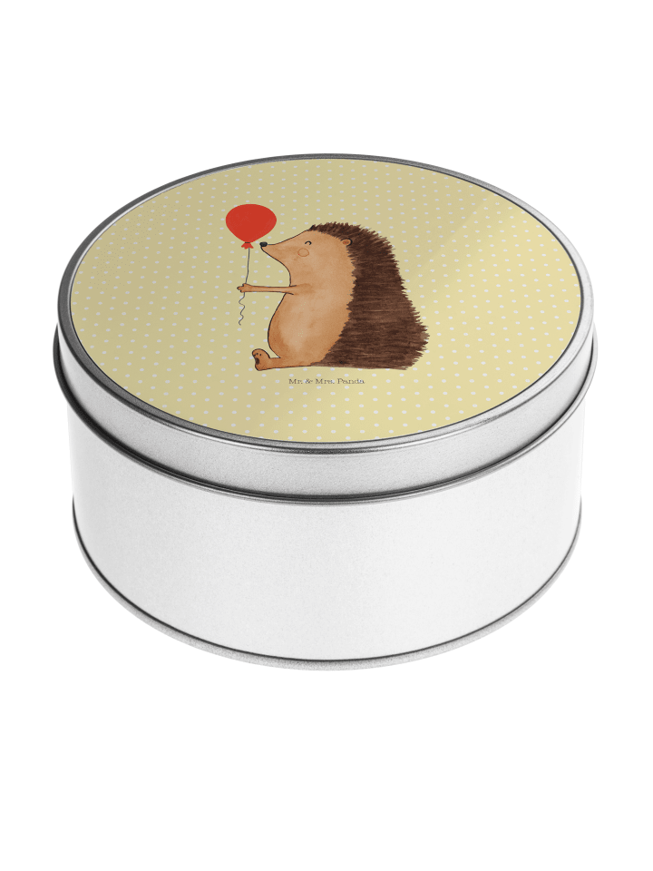 Kaffeedose Igel Luftballon ohne Spruch in Gelb Pastell